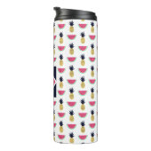 Cute Pineapple & Watermelon Doodle Pattern Thermosbeker (Geroteerd rechts)