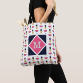 Cute Pineapple & Watermelon Doodle Pattern Tote Bag (Dichtbij)