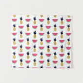 Cute Pineapple & Watermelon Doodle Pattern Wandkleed (Voorkant (horizontaal))