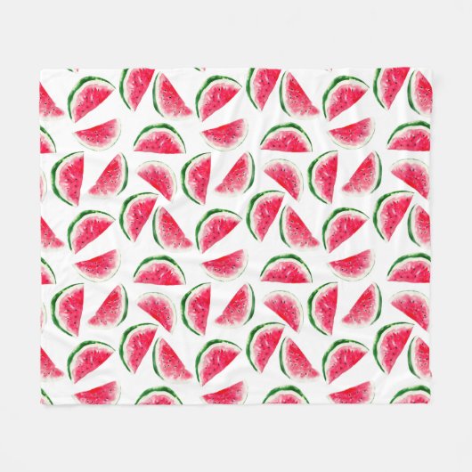 Cute Pineapple & Watermelon Pattern Fleece Deken (Voorkant (Horizontaal))