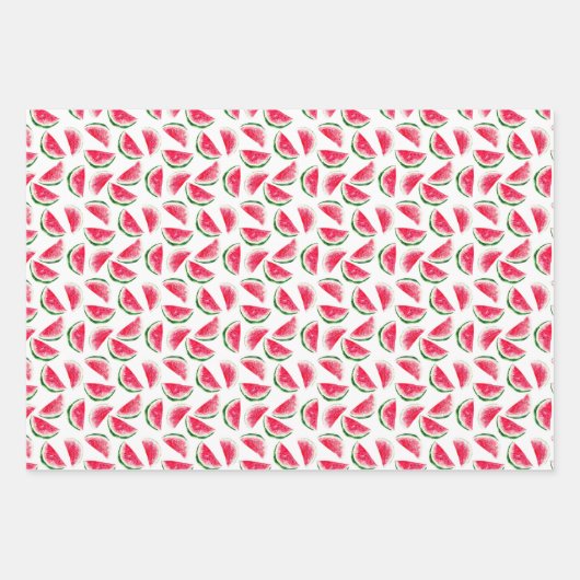Cute Pineapple & Watermelon Pattern Inpakpapier Vel (Voorkant)