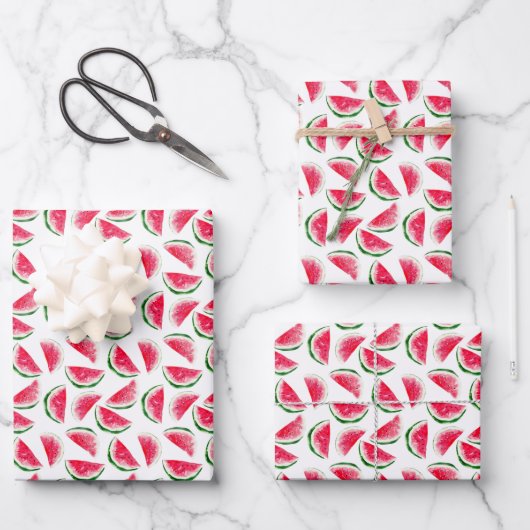 Cute Pineapple & Watermelon Pattern Inpakpapier Vel (Voorkant)
