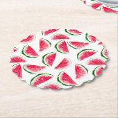 Cute Pineapple & Watermelon Pattern Kartonnen Onderzetters (Gekanteld)