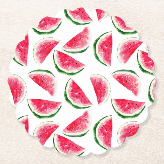Cute Pineapple & Watermelon Pattern Kartonnen Onderzetters (Voorkant)