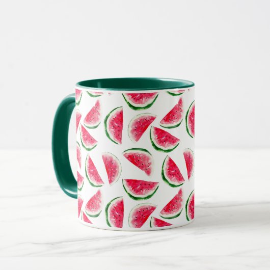 Cute Pineapple & Watermelon Pattern Mok (Voorkant links)