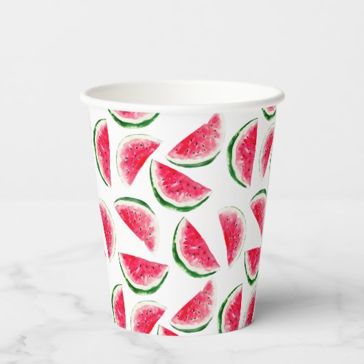 Cute Pineapple & Watermelon Pattern Papieren Bekers (Achterkant)