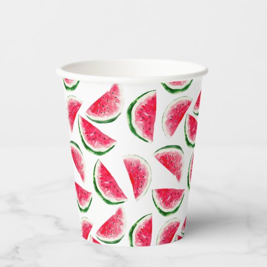 Cute Pineapple & Watermelon Pattern Papieren Bekers (Voorkant)