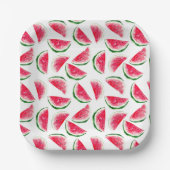 Cute Pineapple & Watermelon Pattern Papieren Bordje (Voorkant)