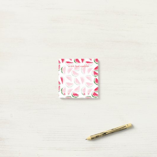 Cute Pineapple & Watermelon Pattern Post-it® Notes (Op bureau)