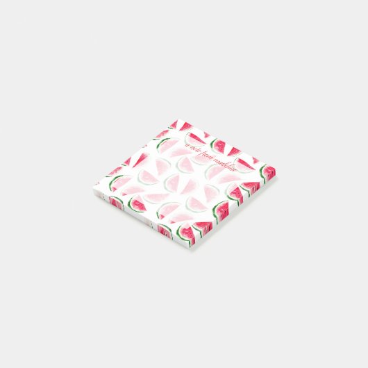 Cute Pineapple & Watermelon Pattern Post-it® Notes (Schuin)