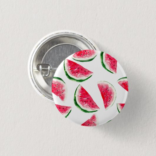 Cute Pineapple & Watermelon Pattern Ronde Button 3,2 Cm (Voorkant /achterkant)