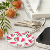 Cute Pineapple & Watermelon Pattern Sleutelhanger (Voorkant Rechts)