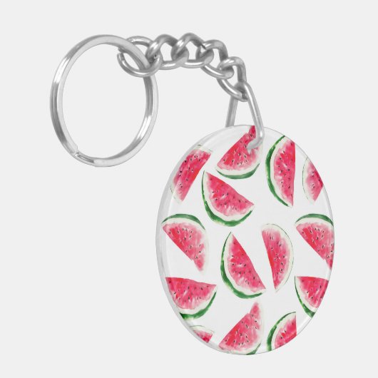Cute Pineapple & Watermelon Pattern Sleutelhanger (Voorkant Links)
