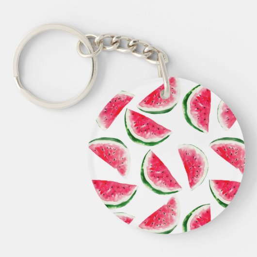 Cute Pineapple & Watermelon Pattern Sleutelhanger (Voorkant)