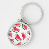 Cute Pineapple & Watermelon Pattern Sleutelhanger (Voorkant)