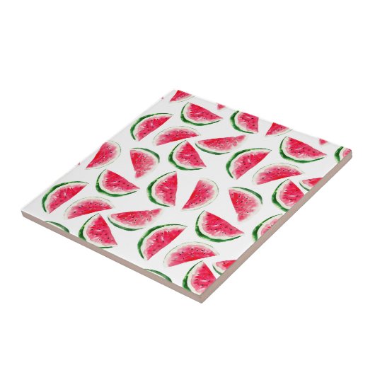 Cute Pineapple & Watermelon Pattern Tegeltje (Zijkant)