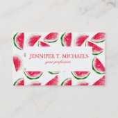 Cute Pineapple & Watermelon Pattern Visitekaartje (Voorkant)