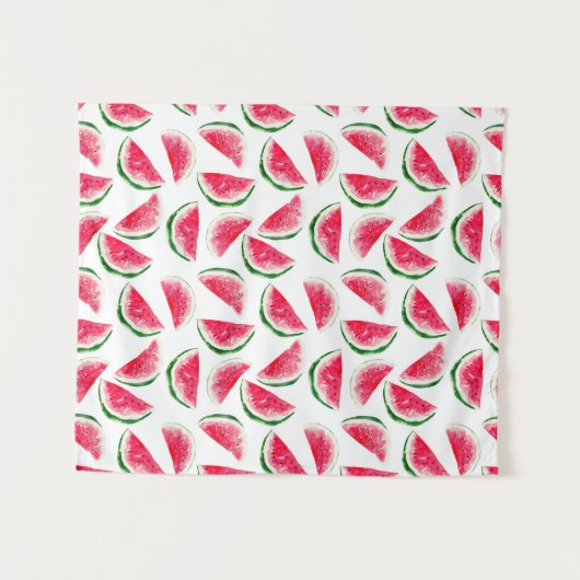 Cute Pineapple & Watermelon Pattern Wandkleed (Voorkant (horizontaal))