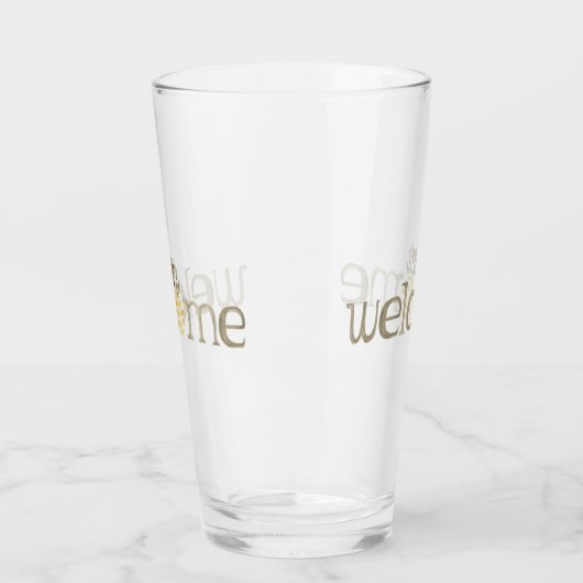 Cute Pineapple Welcome Waterverf Glass Glas (Links)