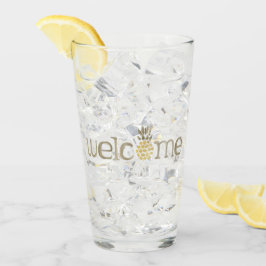 Cute Pineapple Welcome Waterverf Glass Glas