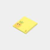 Cute Pineapple yellow kawaii Post-it® Notes (Schuin)