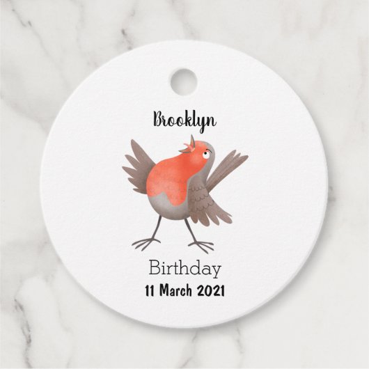 Cute-pingle cartoon bedankjes labels (Voorkant)