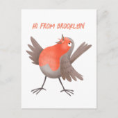 Cute-pingle cartoon briefkaart (Voorkant)