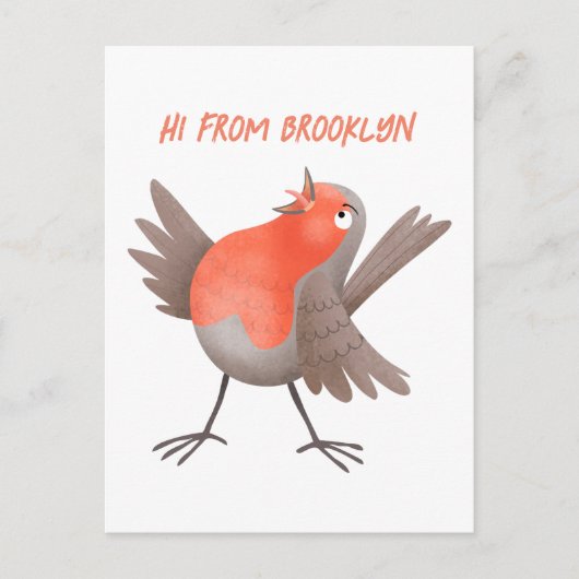 Cute-pingle cartoon briefkaart (Voorkant)