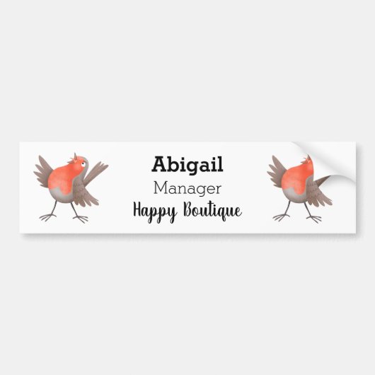Cute-pingle cartoon bumpersticker (Voorkant)