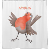 Cute-pingle cartoon douchegordijn (Voorkant)