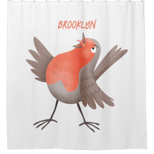 Cute-pingle cartoon douchegordijn (Voorkant)