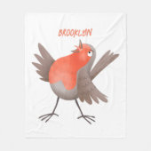 Cute-pingle cartoon fleece deken (Voorkant)