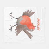 Cute-pingle cartoon fleece deken (Voorkant (Horizontaal))