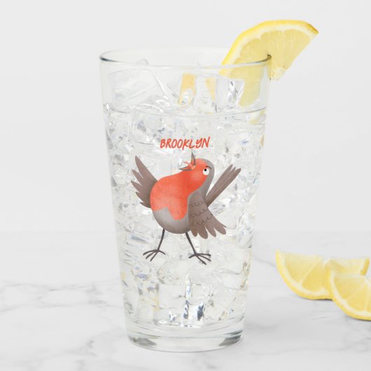 Cute-pingle cartoon glas (Achterkant ijs)