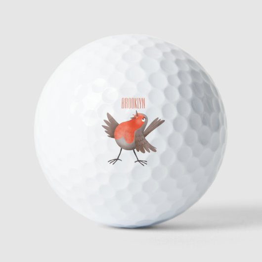 Cute-pingle cartoon golfballen (Voorkant)
