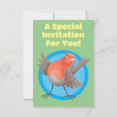 Cute-pingle cartoon kaart (Achterkant)