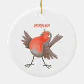 Cute-pingle cartoon keramisch ornament (Achterkant)