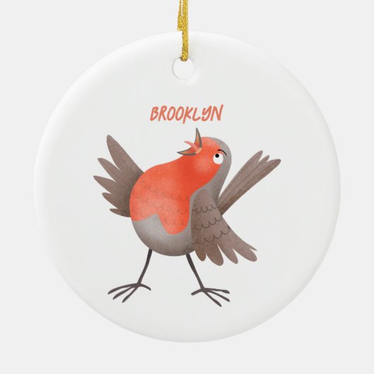 Cute-pingle cartoon keramisch ornament (Achterkant)