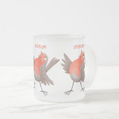 Cute-pingle cartoon matglas koffiemok (Voorkant rechts)