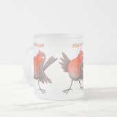Cute-pingle cartoon matglas koffiemok (Voorkant links)