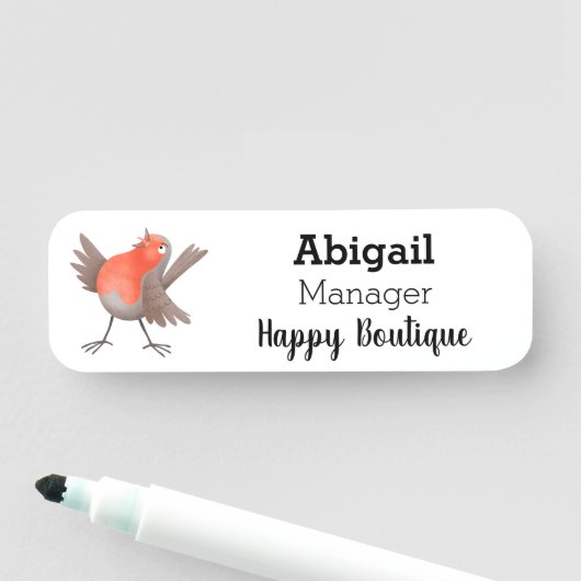 Cute-pingle cartoon naamplaatje (In situ)