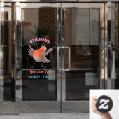 Cute-pingle cartoon raamsticker (Kantoordeur)