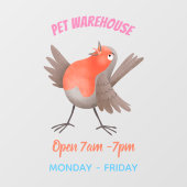 Cute-pingle cartoon raamsticker (Vel)