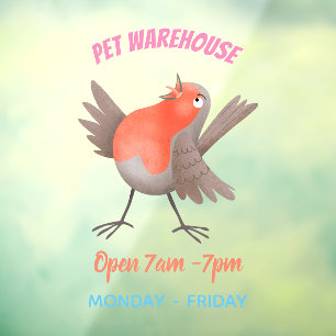 Cute-pingle cartoon raamsticker