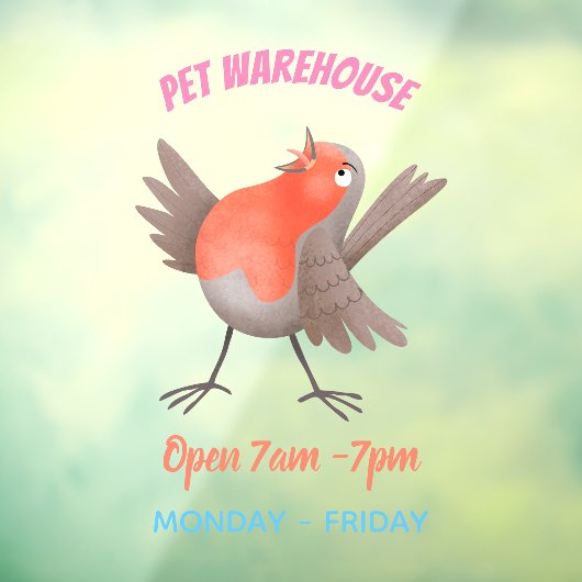 Cute-pingle cartoon raamsticker (Vel 3)