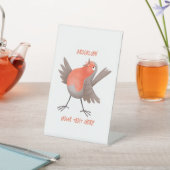 Cute-pingle cartoon reclamebord met voetstuk (Insitu)