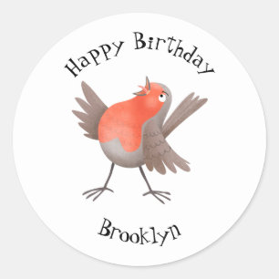 Cute-pingle cartoon ronde sticker