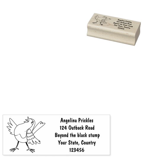 Cute-pingle cartoon rubberstempel (Gestempeld)