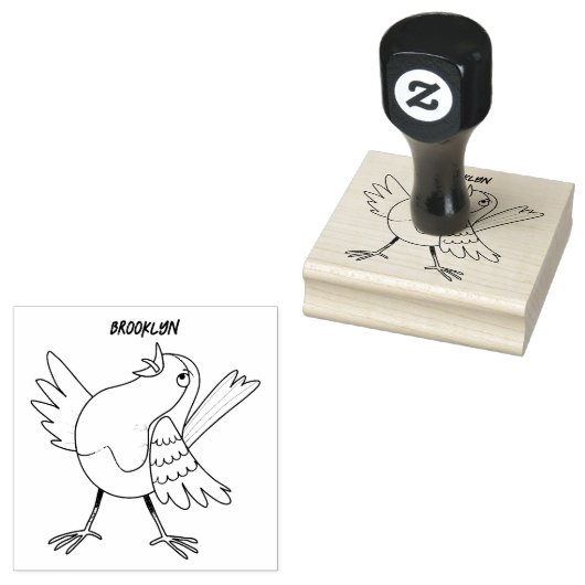 Cute-pingle cartoon rubberstempel (Gestempeld)