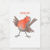 Cute-pingle cartoon voedselcontainer etiket (Enkel label)